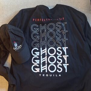 Ghost Tequila Black L/S T and hat